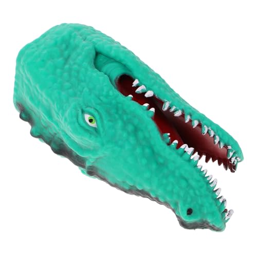 Milisten Handpuppe Rollenspielpuppen Schlangenpuppe Handpuppen Puppenmacher Drachenpuppe Gefüllte Gummihandpuppe Halloweenpuppen Dino Fingerpuppe Grün von Milisten
