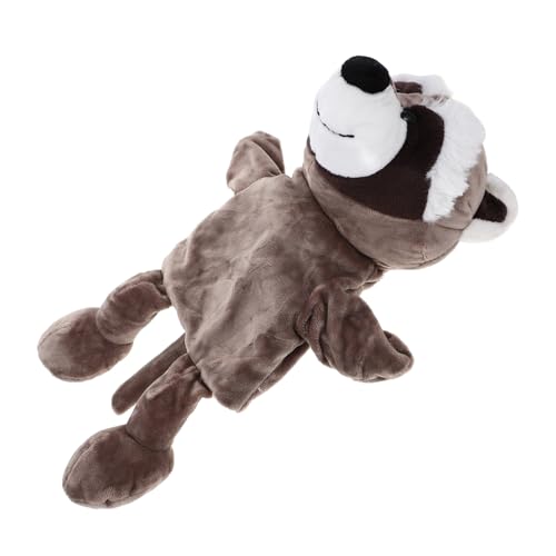 Milisten Handpuppe Waschbär Plüsch Tier Handspielzeug Kreative Handpuppe Interaktives Erzählspiel für Eltern Junge Mädchen bindung und Plüschtierfans Ab Jahren von Milisten