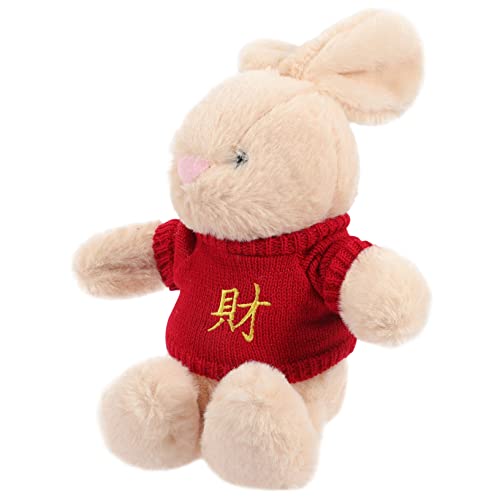 Milisten Hasenpuppe Kuscheltier für Animal Toys Kid Toys dekoratives Hasenspielzeug ausgestopftes Kaninchen Stofftier Osterparty Stofftier PP Baumwolle Brown von Milisten