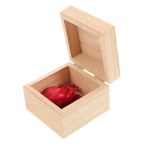 Milisten Herz Geschenkbox unfertige Holzkisten blutiges Herz Halloween blutige realistische Herzstütze quadratische rustikale Holzkisten Künstliche Herz-Requisiten hölzern Beige Milisten Herz Geschenkbox unfertige Holzkisten blutiges Herz Halloween blutige realistische Herzstütze quadratische rustikale Holzkisten Künstliche Herz-Requisiten hölzern Beige von Milisten