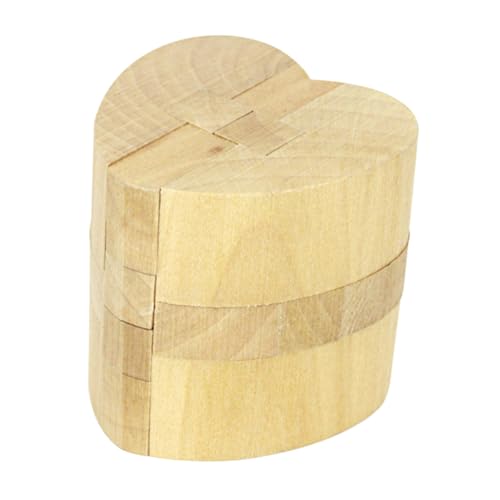 Milisten Herzförmiges Kongming-Schloss Gehirnrätsel Schloss Zusammengebautes Kinderspielzeug Puzzlespielzeug Intellektuelles Schloss-Puzzle- Holz von Milisten