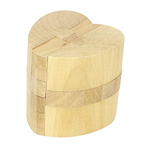 Milisten Herzförmiges Kongming-Schloss für kinderspielzeug hochstihl Funny Toys Schloss-Puzzle- iq Test kongming Schloss Holz von Milisten