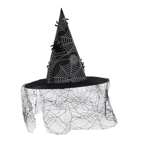 Milisten Hexenhut Damen für Halloween Spider Witch Cosplay Kopfbedeckung aus Bequemem Sicherem Material Accessoire für Partys und Festivals Klassisches Design für Stimmungsvolle Fotos und von Milisten