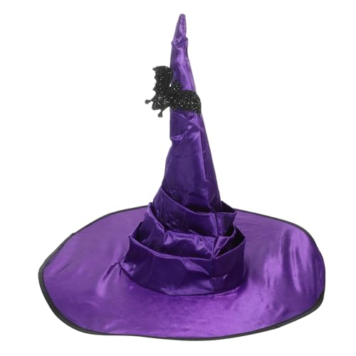 Milisten Hexenhut für Halloween Verstellbarer Cosplay Hut aus Hochwertigem Material für Partys und Feste für Kostüme und Besondere Anlässe von Milisten