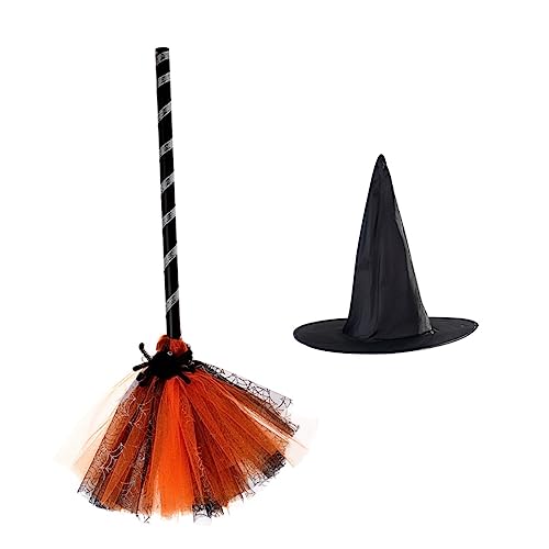 Milisten Hexenhut und Besen für Halloween Teiliges Kostümzubehör für Rollenspiele und Themenpartys für Bühnenaufführungen und Halloween Feiern Milisten Hexenhut und Besen für Halloween Teiliges Kostümzubehör für Rollenspiele und Themenpartys für Bühnenaufführungen und Halloween Feiern von Milisten