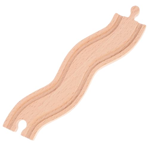Milisten Hölzerne Zugspurzubehör Spuren Schiene -Eisenbahn-Liebling Lehrbahnspielzeug Teile der Zugstrecke Ersatzteile verfolgen das DIY-Bahngleise Holz von Milisten