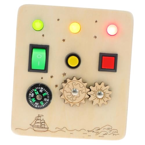 Milisten Holz Busy Board Lernspielzeug mit Farbigen Lichtern Sensorisches Montessori für Kleinkinder Sicher Poliert Pädagogisches Motorikspielzeug Geschenk für Ab Jahren Milisten Holz Busy Board Lernspielzeug mit Farbigen Lichtern Sensorisches Montessori für Kleinkinder Sicher Poliert Pädagogisches Motorikspielzeug Geschenk für Ab Jahren von Milisten