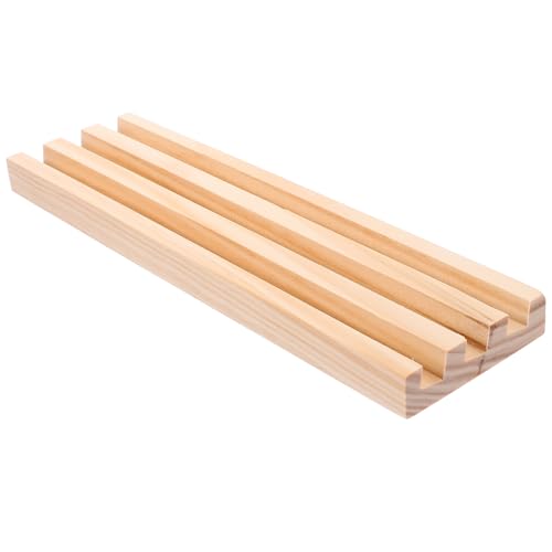 Milisten Holz Domino Halter für Tischspiele Multifunktionaler Domino Ständer mit Rutschfestem Design für Familien und Selbstgemacht Spiele von Milisten