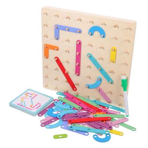 Milisten Holz Geoboard Puzzle Montessori Lernspielzeug für Vorschule Geometrische Formen Fördert Hand Auge Koordination Geduld und Kognitive Entwicklung Großes Steckspiel für Kleinkinder Milisten Holz Geoboard Puzzle Montessori Lernspielzeug für Vorschule Geometrische Formen Fördert Hand Auge Koordination Geduld und Kognitive Entwicklung Großes Steckspiel für Kleinkinder von Milisten
