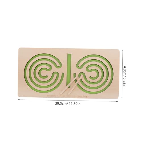 Milisten Holz Labyrinth Puzzle Spiel Handheld Board für Feinmotorik Training Hand Auge koordination Frühkindliche Intelligenzförderung Duale Gehirnaktivierung von Milisten