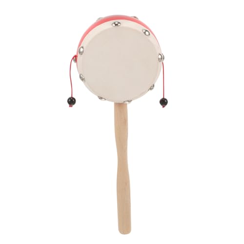 Milisten Holz Rassel Trommel für Junge Mädchen Traditionelles Musikinstrument aus Holz Geeignet für Fördert Hand Augen Koordination und Interaktive Aktivitäten für Montessori von Milisten