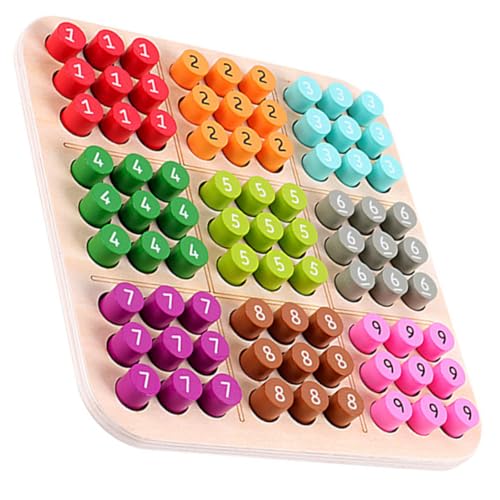 Milisten Holz Sudoku Lernspielzeug für Ab Jahren Tragbares Strapazierfähiges Sudoku Brettspiel aus Holz Fördert Logisches Denken Selbstlernen und Gedächtnistraining Pädagogisches Denkspiel von Milisten