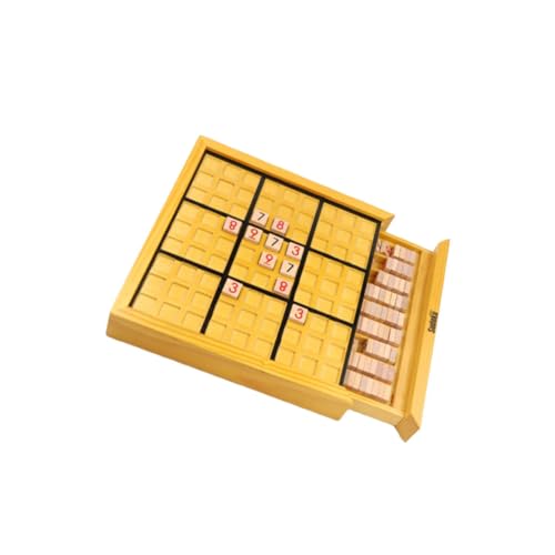 Milisten Holz Sudoku Spiel für Erwachsene Klassisches Intellektuelles DIY Tischrätsel für Erwachsene Geduldsspiel für Partys und Zuhause von Milisten