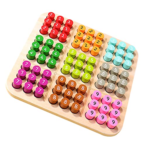 Milisten Holz Sudoku Spiel mit Pädagogisches Denkspiel für Natürliches Material Logisches Desktop für Konzentration und Gehirntraining Teilig von Milisten