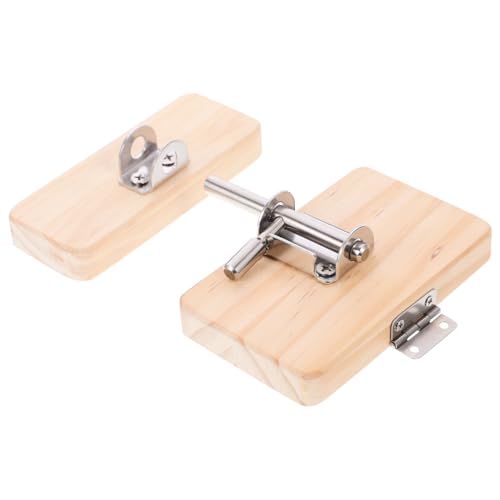 Milisten Holz Türschloss Steckspielzeug Busy Board DIY Zubehör Natürliches Holz Fördert Kreativität Problemlösung Zusammenarbeit Leicht Tragbar für Kleinkinder von Milisten