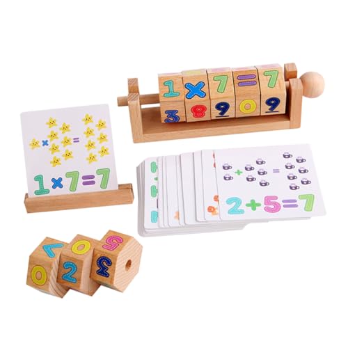 Milisten Holz Würfel Puzzle Lernspielzeug mit Zahlenmotiven aus Hochwertigem Holz Fördert Kognitive Entwicklung und Motorische Fähigkeiten Kreatives Spiel für Jungen und Mädchen Ab Jahren von Milisten