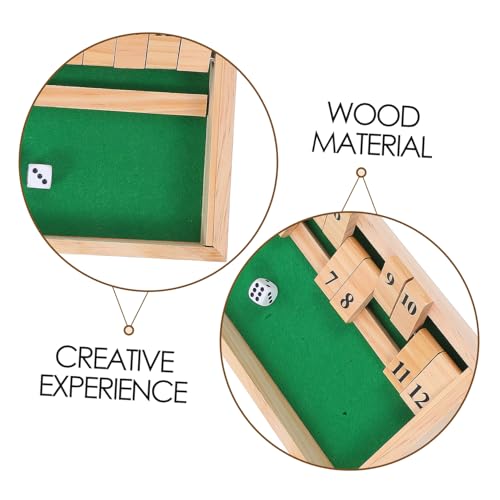 Milisten Holz Würfelspiel Shut The Box mit Einzigartigem Design Strategisches Mathematik Brettspiel für Familie Erwachsene Interaktives Tischspiel für Party Klassenzimmer Zuhause von Milisten