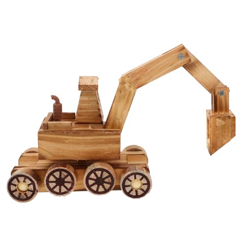 Milisten Holzbaggermodell lustiges Baufahrzeug Party-Truck-Modell Kleiner Bagger Bauwagenmodell lustiges LKW-Modell bewegliches Automodell Cartoon-BAU-LKW-Modell Minibagger Khaki Milisten Holzbaggermodell lustiges Baufahrzeug Party-Truck-Modell Kleiner Bagger Bauwagenmodell lustiges LKW-Modell bewegliches Automodell Cartoon-BAU-LKW-Modell Minibagger Khaki von Milisten