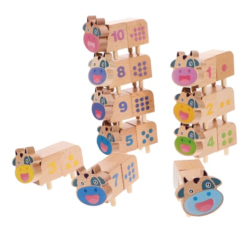 Milisten Holzbausteine Stabiles Balancespielzeug aus Hochwertigem Holz Fördert Konzentration und Fantasie Montessori Stapelspielzeug für Jungen und Mädchen Ab Jahren Lernspielzeug für von Milisten