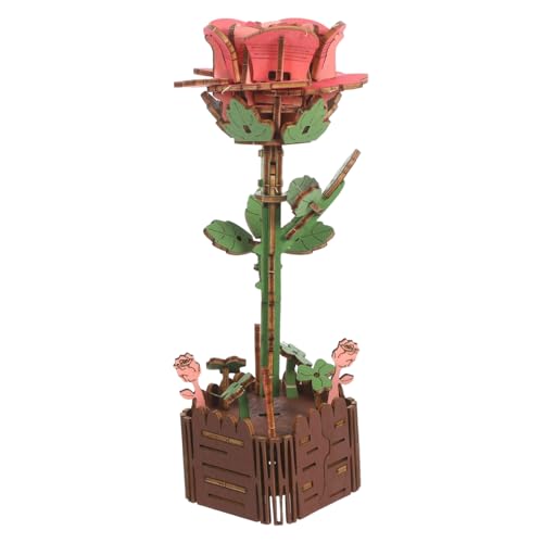 Milisten Holzblumen Puzzle Bausatz DIY Holzblumenstrauß Bausatz für Erwachsene Kreatives BAU Raumdekoration Entspannendes Stem Hobby Geschenk für Muttertag von Milisten