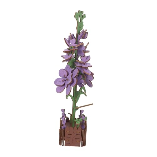 Milisten Holzblumen Puzzle DIY Holz Blumenstrauß Bausatz mit Vase Pädagogisches Puzzle Holzdekoration Blumen Holz Handwerk Geschenk für Erwachsene von Milisten