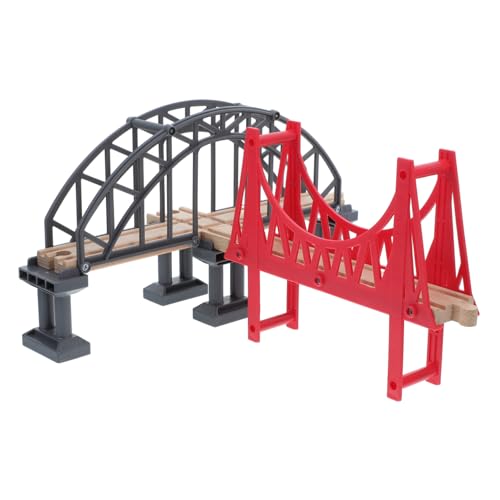 Milisten Holzeisenbahn Zubehör Set mit Fachwerkbrücke Kunststoff Eisenbahnschienen und DIY Spielszenen für Kreatives und Fantasievolles Lernen Milisten Holzeisenbahn Zubehör Set mit Fachwerkbrücke Kunststoff Eisenbahnschienen und DIY Spielszenen für Kreatives und Fantasievolles Lernen von Milisten