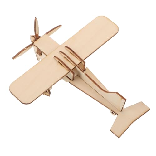Milisten Holzflugzeug Modellbausatz DIY zum Bemalen und Zusammenbauen Retro Flugzeug Puzzle für Erwachsene Sicher Geschliffen Fördert Kreativität und Hand SEH Koordination von Milisten