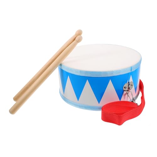 Milisten Holzhandtrommel mit Dreiecksmuster Pädagogisches Musikspielzeug Leichtes für Jungen und Mädchen Fördert Rhythmusgefühl und Musikalisches Interesse Tragbar für Unterwegs von Milisten