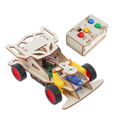 Milisten Holzmodell Rennauto Bausatz mit Fernsteuerung Stem Lernspielzeug für DIY Technikset Kreativität Logischem Denken und Mechanischem Verständnis von Milisten
