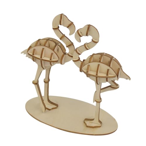 Milisten Holzpuzzle Flamingo Holzspielzeug Kreatives DIY Lernspiel Hand Auge koordination Fördern Geschenk von Milisten