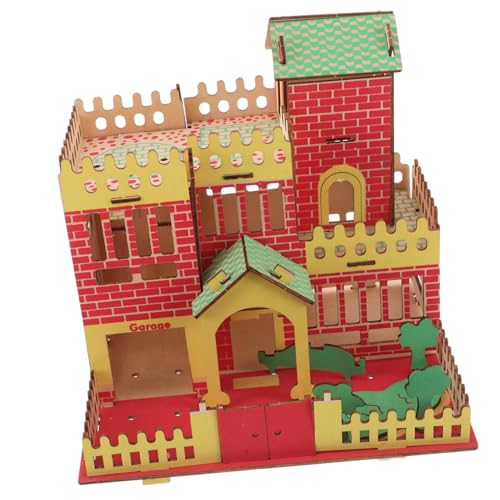 Milisten Holzpuzzle Haus Bausatz Präzise Geschnittenes DIY Holzmodell für Fördert Logisches Denken und Feinmotorik Stabiles Puzzle für Frühe Bildung und Kreatives Basteln von Milisten