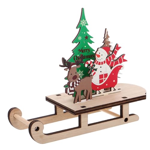 Milisten Holzschlitten Weihnachtsdekoration Handbemalte Figur Mit Weihnachtsmann Kinderfreundlich Tischdeko Für Feiertage Klassisches Design Für Festliches Milisten Holzschlitten Weihnachtsdekoration Handbemalte Figur Mit Weihnachtsmann Kinderfreundlich Tischdeko Für Feiertage Klassisches Design Für Festliches von Milisten