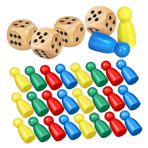 Milisten Holzspielsteine Stabile Spielfiguren für Brettspiele Inklusive Würfel Vielseitig Einsetzbar für Familien Spielspaß Schule Milisten Holzspielsteine Stabile Spielfiguren für Brettspiele Inklusive Würfel Vielseitig Einsetzbar für Familien Spielspaß Schule von Milisten