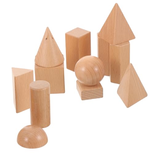 Milisten Holzspielzeug Geometrische Formen Dreidimensionales Sortierspiel für Kleinkinder Sicherer Natürlicher Holzbaukasten Formenerkennung Feinmotorik und Kognitiver Entwicklung von Milisten