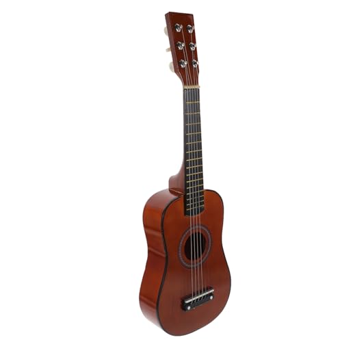 Milisten Holzspielzeug Gitarre für Musikinstrument für Anfänger Lernspielzeug mit Herausragender Klangqualität Kaffee Farbe für Musikalische Früherziehung von Milisten