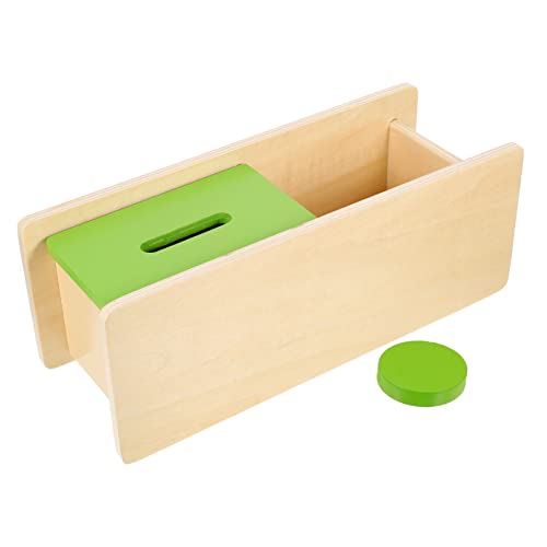 Milisten Holzspielzeug Lernspielzeug Feinmotorik Training Münzbox Hand Auge Koordination Holz Lernhilfe für Jungen Mädchen zur Frühkindlichen und Konzentrationssteigerung von Milisten
