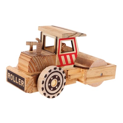 Milisten Holztechnik Auto Handwerk Rollwagen Modell Handwerk LKW Holz Rollwagen Dekoration Miniatur Rollwagen Ornament Rollwagen Handwerk Simulation Rollwagen Modell von Milisten