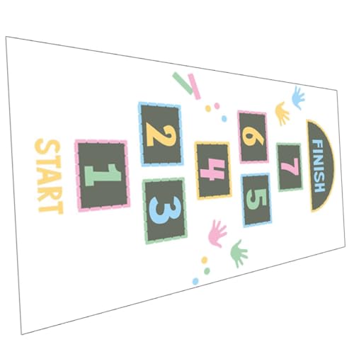Milisten Hopscotch Bodenaufkleber für Wiederverwendbare Spielaufkleber Langlebig Selbstklebend für Kinderzimmer Dekoration und Lernspiele Kreative Spielumgebungen von Milisten