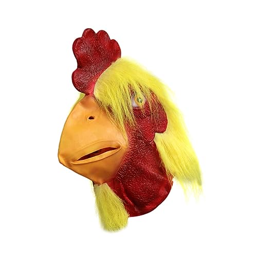 Milisten Hühnermaske Kostüm Tiermaske für Halloween Karneval Niedliches Cosplay Accessoire für Partys und Fotos Atmungsaktiv und Langlebig für Feiern und Besondere Anlässe von Milisten