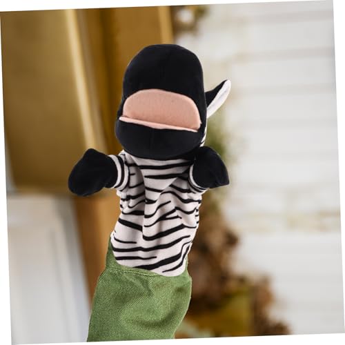 Milisten Interaktive Zebra Handpuppe mit Mundöffnung für Weiche Plüsch fingerpuppe für Vorschule Pädagogisches Puppentheater Storytelling und Eltern Junge Mädchen interaktionsspielzeug von Milisten