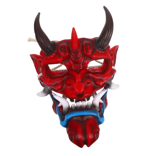 Milisten Japanische Dämonenmaske Halloween Erwachsene Verstellbar Robustes Material Unisex Masquerade Ball Cosplay Horror Kostüm Zubehör für Themenpartys Milisten Japanische Dämonenmaske Halloween Erwachsene Verstellbar Robustes Material Unisex Masquerade Ball Cosplay Horror Kostüm Zubehör für Themenpartys von Milisten
