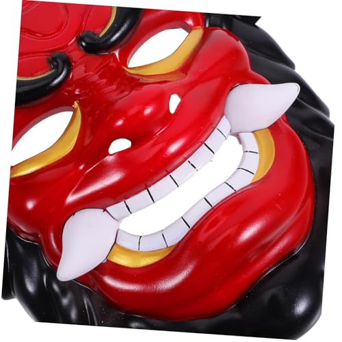 Milisten Japanische Hannya Maske mit Hörnern Verstellbarer Riemen Komfortable Vollgesichts-cosplay-maske für Erwachsene Wiederverwendbar Langlebig für Halloween Karneval und von Milisten