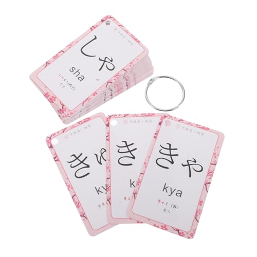 Milisten Tragbare Lernkarten für Japanisch Phonetik und Stabile Spielkarten für Anfänger Selbststudium für Kinder und Erwachsene von Milisten