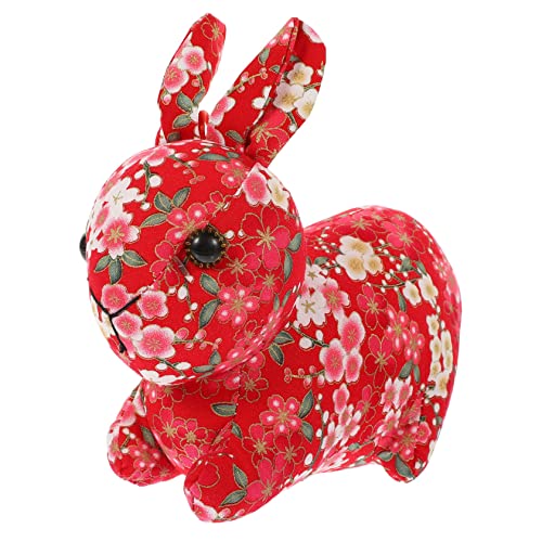 Milisten Kaninchenpuppe ausgestopftes Hasenspielzeug Kaninchengefüllter ausgestopfter Hase tierisches Bunny Stoffed Toy neues Jahr stofftier Hasenfigur PP Baumwolle rot Milisten Kaninchenpuppe ausgestopftes Hasenspielzeug Kaninchengefüllter ausgestopfter Hase tierisches Bunny Stoffed Toy neues Jahr stofftier Hasenfigur PP Baumwolle rot von Milisten