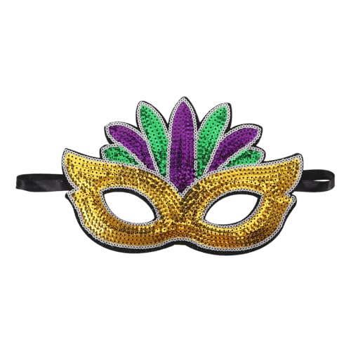 Milisten Karnevalsmaske Maskerade Masken Kostümmaske Verkleiden Karneval Party Maske Karneval Partyzubehör Karneval Maskerade Maske Karneval Requisiten Für Fotoautomaten Pailletten von Milisten