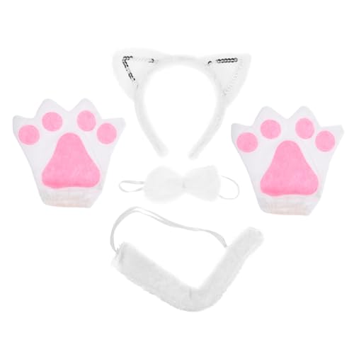 Milisten Katzenohren Haarreif und Weiße Handschuhe Flauschiges Cosplay Kostümzubehör für Halloween Karneval Party und Bühnenauftritte Reizvolles Katzenmotto Vielseitig und Auffällig Milisten Katzenohren Haarreif und Weiße Handschuhe Flauschiges Cosplay Kostümzubehör für Halloween Karneval Party und Bühnenauftritte Reizvolles Katzenmotto Vielseitig und Auffällig von Milisten