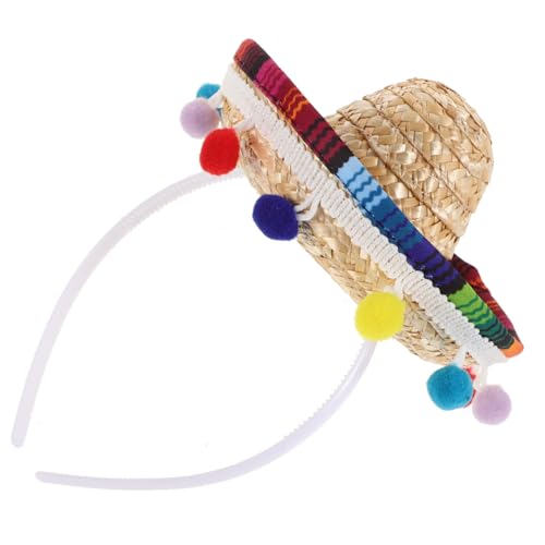Milisten Kinderhut Miniatur Stroh Neuheit Stirnband klein Kappe mexikanischer Haarschmuck für Frauen mexikanischer Sombrero Erwachsener Piratenhut Sombrero Cowboy-Hut Polyester Milisten Kinderhut Miniatur Stroh Neuheit Stirnband klein Kappe mexikanischer Haarschmuck für Frauen mexikanischer Sombrero Erwachsener Piratenhut Sombrero Cowboy-Hut Polyester von Milisten