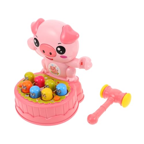 Milisten Kinderklopfspielzeug Kleines Schwein Interaktives Montessori Pounding Toy für Junge Mädchen Fördert Motorik Muskelkraft und Hand-Auge-koordination Kreatives Lernspiel für Mädchen von Milisten