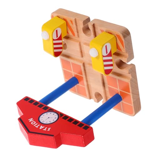 Milisten Kinderspielzeug Bahnhofsbahnmodell Stellen Sie Sich Einen Bahnsteig Vor Kindermodell Selber Machen Kindermodell Vortäuschen DIY-bahnsteigmodell Holz von Milisten