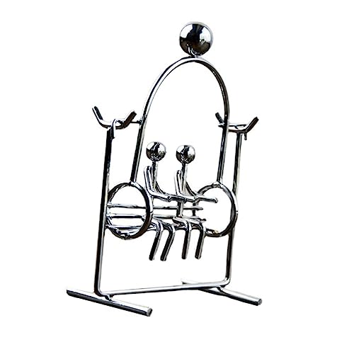 Milisten Kleine Eisenmannverzierung Balancierendes Für Balancierende Balance-Ornamente Balancierendes Tumbler- Swing-Balance- Silver Metall von Milisten